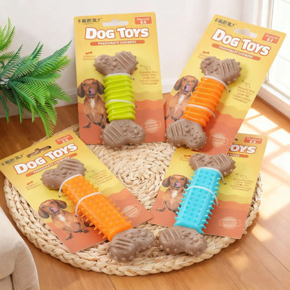 Pet Chew Toy for Entertainment. Bone-Shaped Chew Stick. Durable for Biting, Suitable for Small, Medium and Large Dogs.