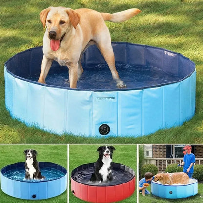 Pet Swimming Poo.l Bath Supplies. Foldable Large Dog Bath, Pet Pool. Dog &  Cat Bath.  Dog Swimming Pool Outdoor