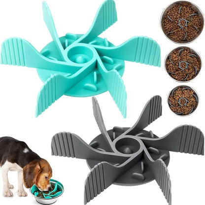 Pet Feeder, Plugin. Powerful Suction Cup, Slow Food, Anti Choking Bowl. Convenient, Easy Clean, Extended Dogs Eating Time.
