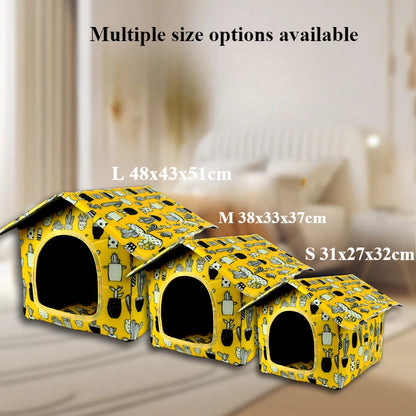Water-resistant, Foldable and Detachable Pet House. Ideal for Cats/Dogs in Outdoor Environments.