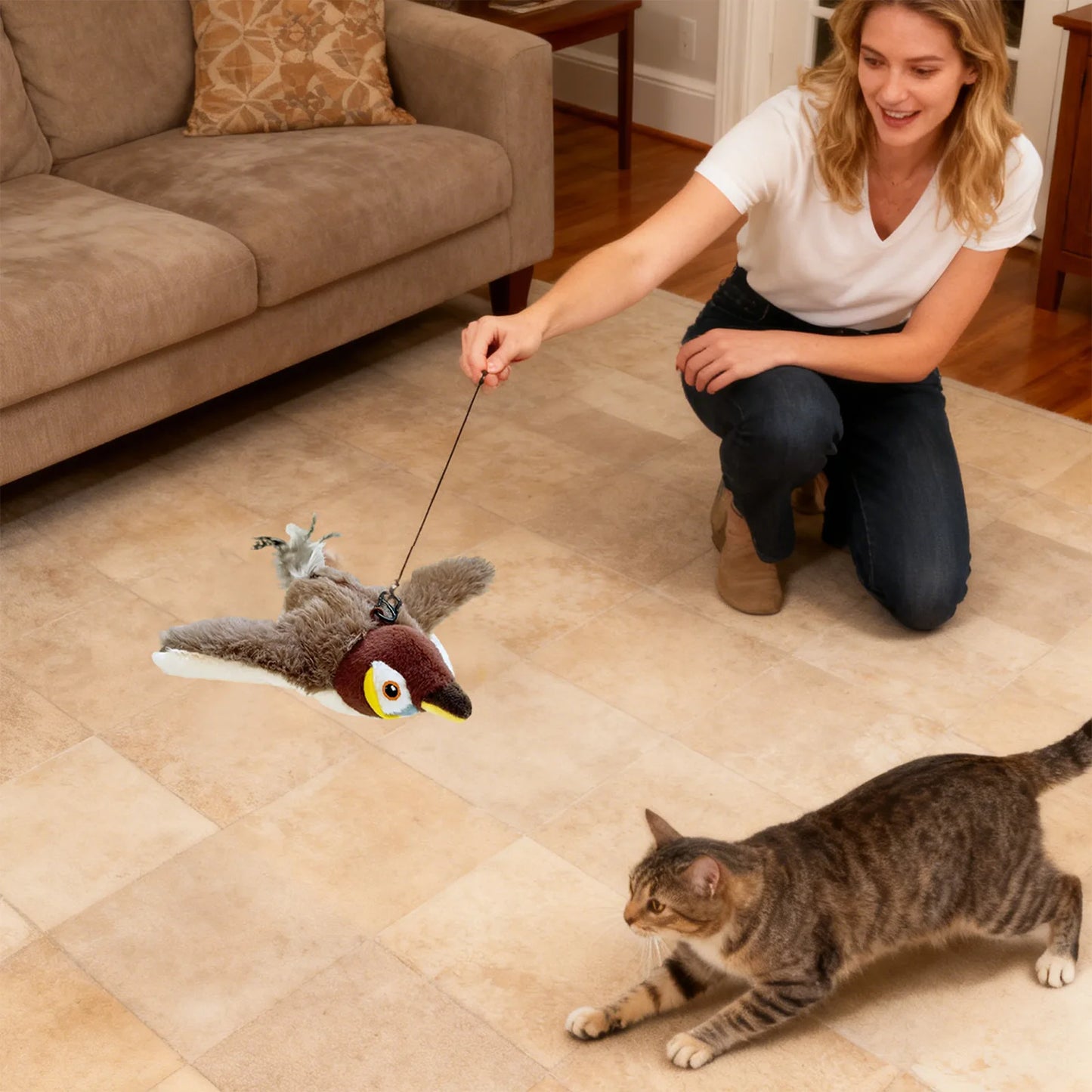Pet Plush, Bite Resistant Toys. Interactive Cat/Dog Toys. Moving Animal Shaped Chew Toy. Indoor Exercise and Teeth Cleaning