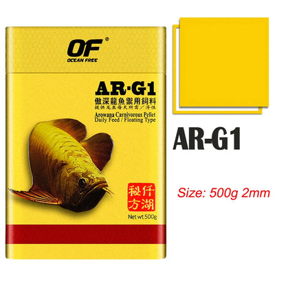 Ocean Free Arowana Feed. Aquarium Fish Food Granule. Increase Color AR-G1 AR-G2