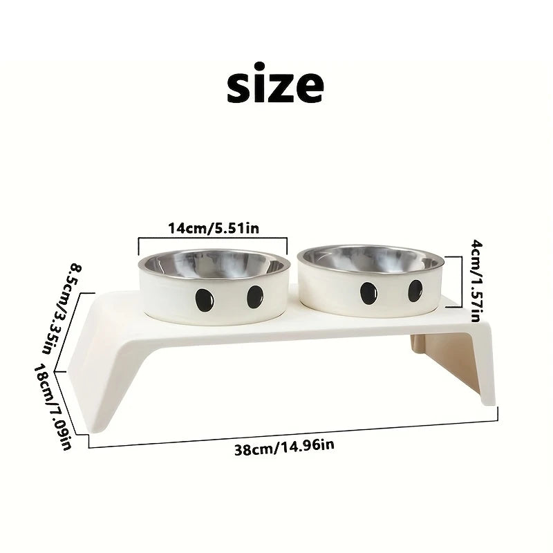 Elevated Dog Feeder Bowls. Raised Stand with Double Stainless Steel Food & Water Bowls For Small ,Medium & Large Dogs & Cats