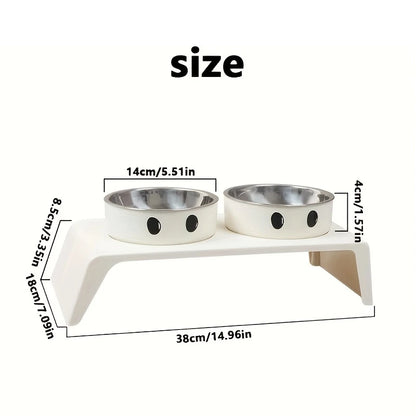 Elevated Dog Feeder Bowls. Raised Stand with Double Stainless Steel Food & Water Bowls For Small ,Medium & Large Dogs & Cats