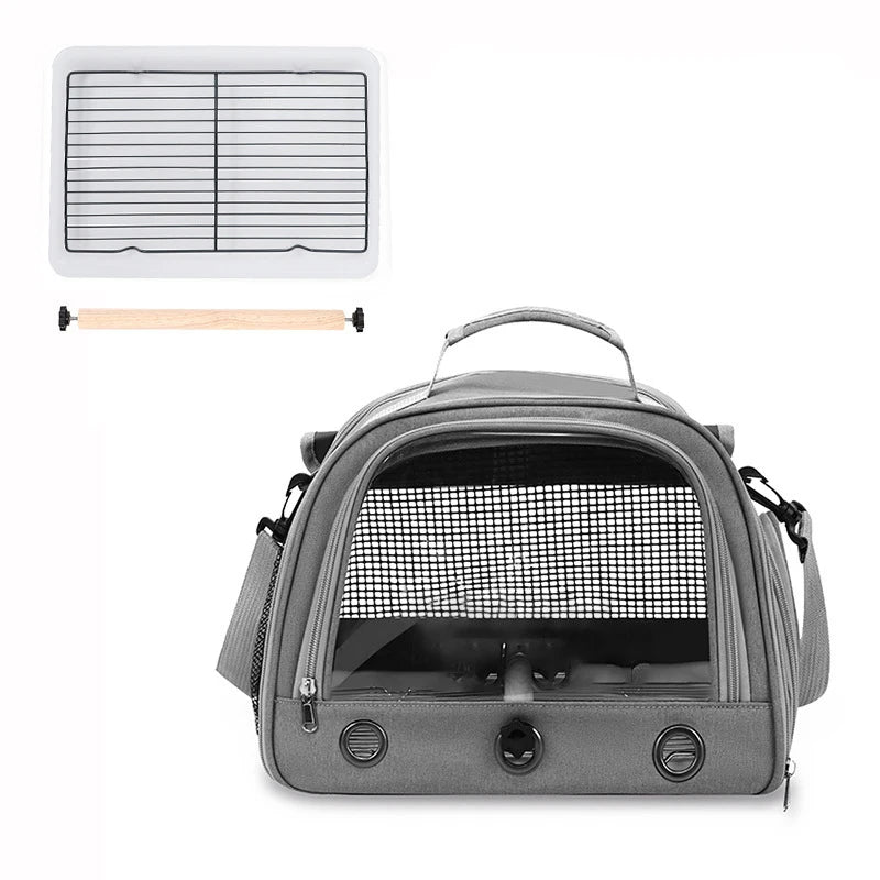 Pet Bird Carrier Bag. Outdoor, Portable, One Shoulder, Breathable Birdcage. Perch Platform, Parrot Cage Bird Supplies For Parakeet