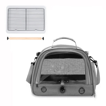 Pet Bird Carrier Bag. Outdoor, Portable, One Shoulder, Breathable Birdcage. Perch Platform, Parrot Cage Bird Supplies For Parakeet