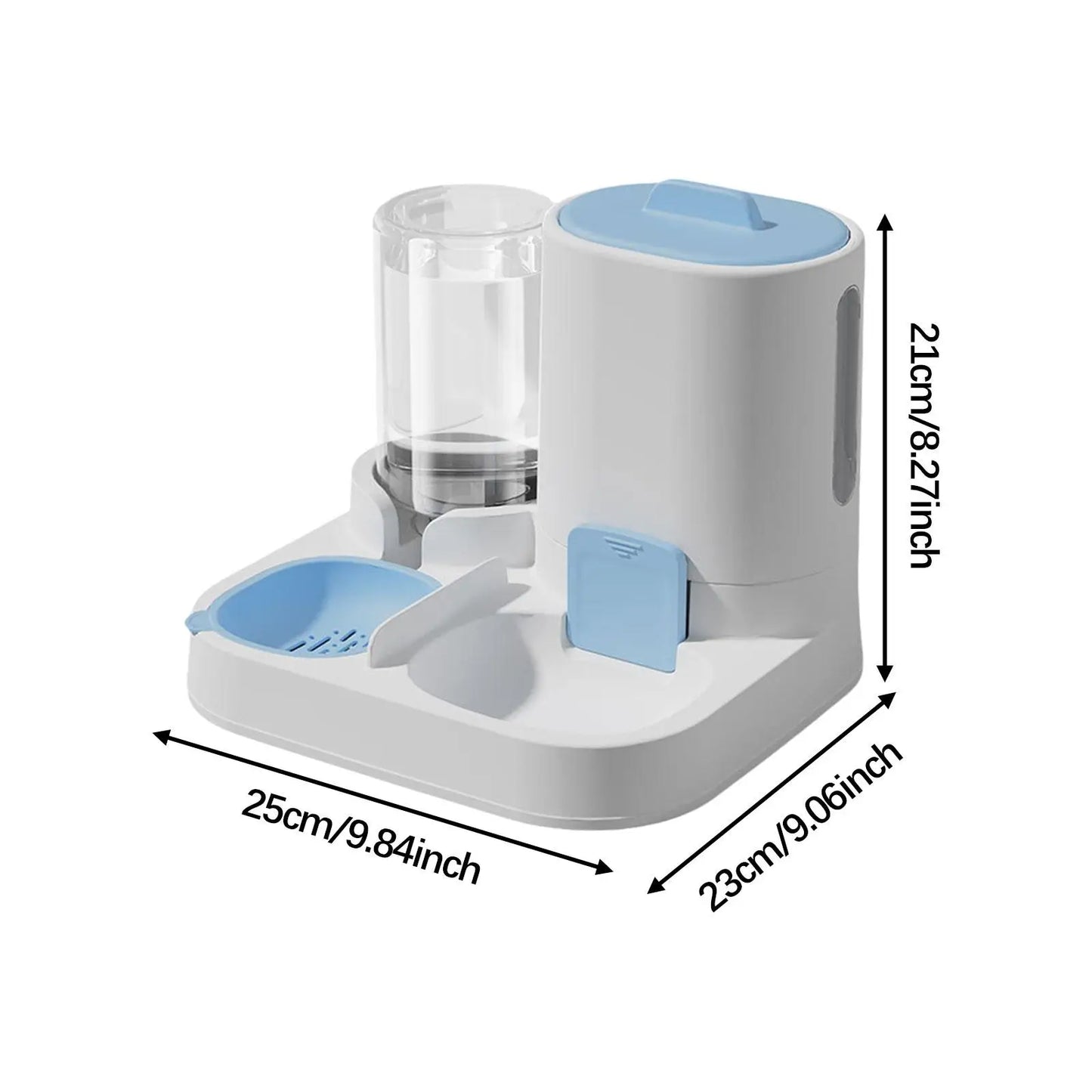 Automatic Pet Feeder & Waterer, Pet Bowl Compact Feeding Station. Cat or Dog Feeder Water Dispenser