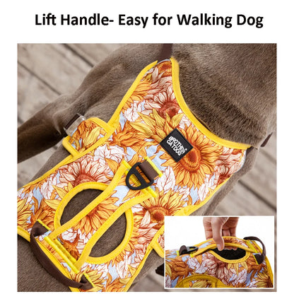 NO PULL Pet Dog Harness.  Adjustable, Reflective Chest Vest For Small & Large Dogs. Protective Outdoor Training