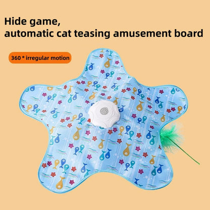 Cat Hunting Carpet, Teasing Stick, Five Pointed Star Toy.  Automatic Rotating Wheel, Self  Entertainment Hiding Hood, Interactive Cat Toy