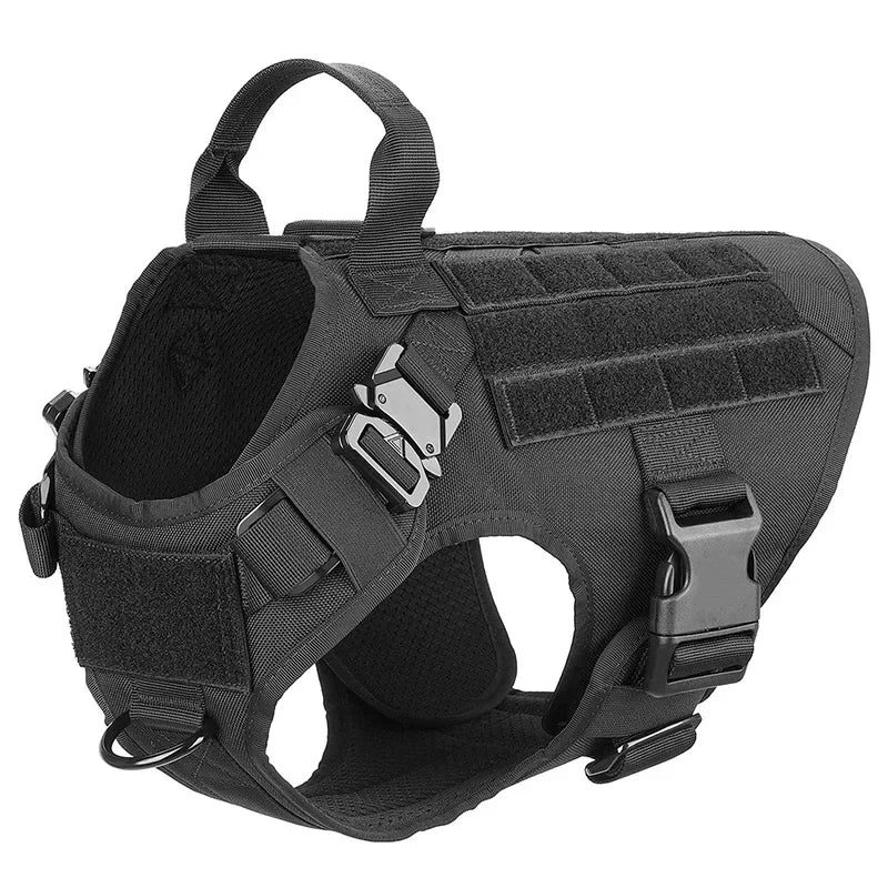 Large Dog Collar Dog Harness And Leash Set. Pet Vest Tactical. Large, Medium and Small Dogs Harnesses.