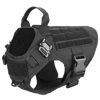 Large Dog Collar Dog Harness And Leash Set. Pet Vest Tactical. Large, Medium and Small Dogs Harnesses.