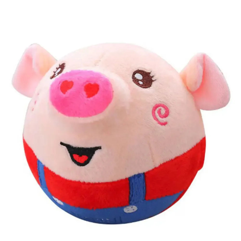 Electronic Pet Dog Toy Ball. Pet Bouncing Ball, Music Vibration, Bite Puppy Ball, Interactive Dog Chewing Moving Plush Doll Toy
