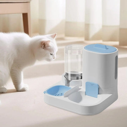 Automatic Pet Feeder & Waterer, Pet Bowl Compact Feeding Station. Cat or Dog Feeder Water Dispenser