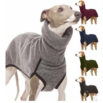 Jumper Sweater. Medium/ Big Dog. Great Dane, Greyhound, Pitbull Clothing. Dog Winter Coat. High Collar Jacket